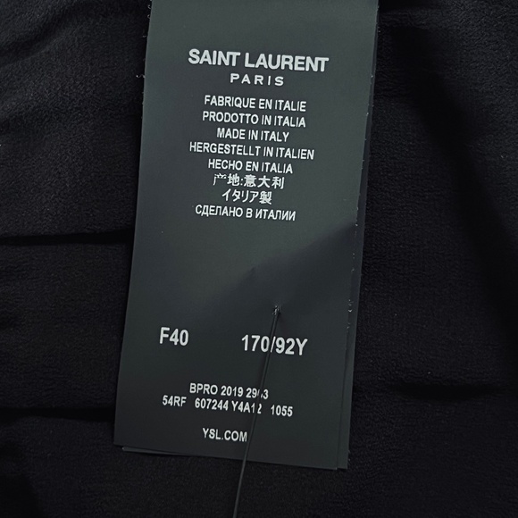 Saint Laurent stud-embellished silk minidress in Black - Picture 12 of 12